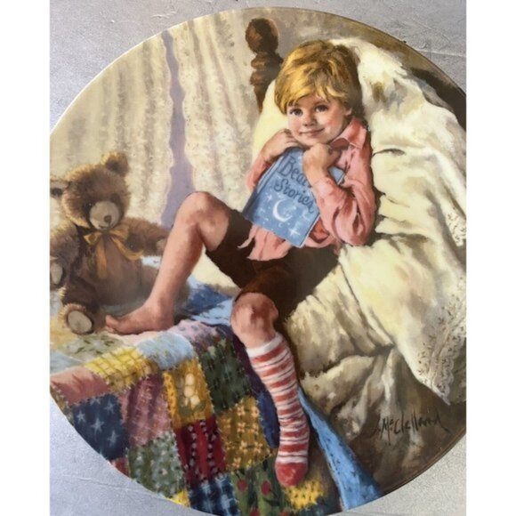 Diddle Diddle Dumpling John McClelland Mother Goose Vintage Plate 1984 Box/Cert - Picture 2 of 9